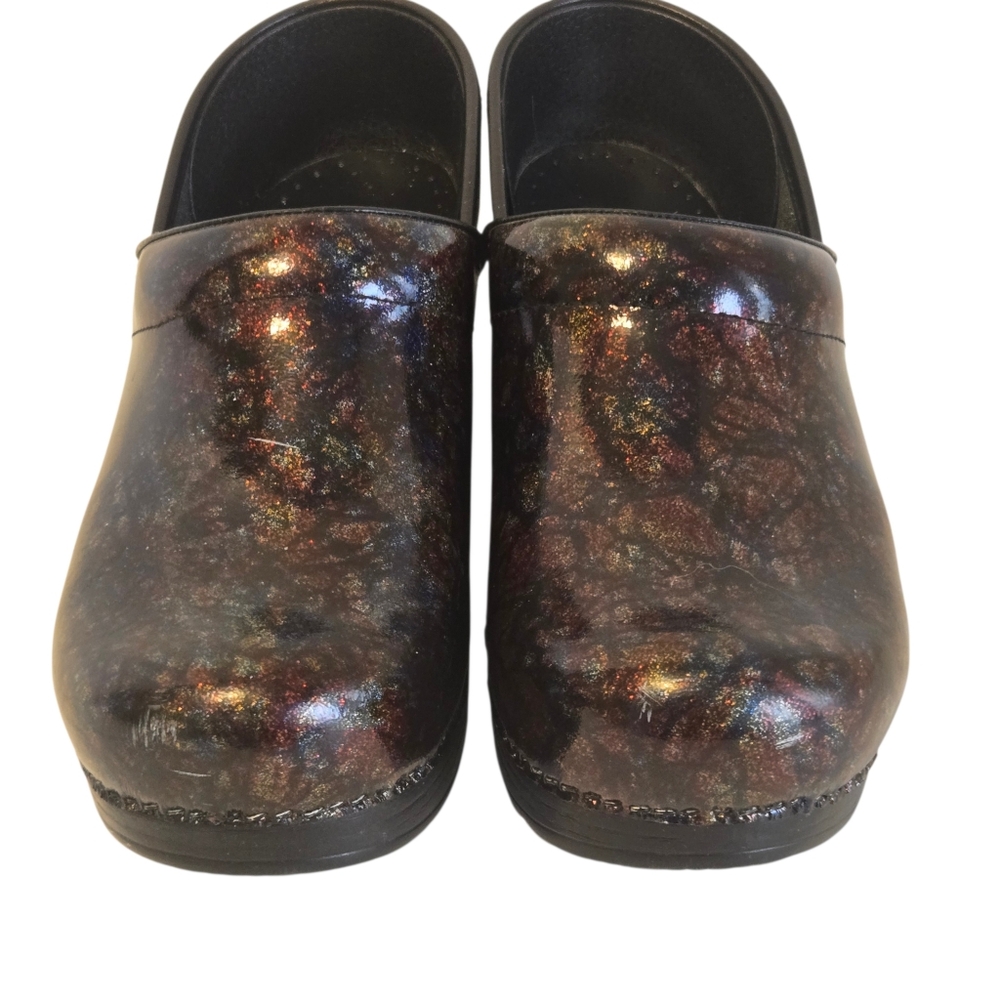 DANSKO Professional Abstract Slip On Clogs Medical Teacher Nurse Shoes, Size 39